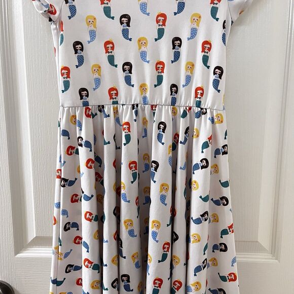 Dot Dot Smile Girls Mermaid Twirl Dress Short Sleeve Girls Size 7 - Picture 3 of 9